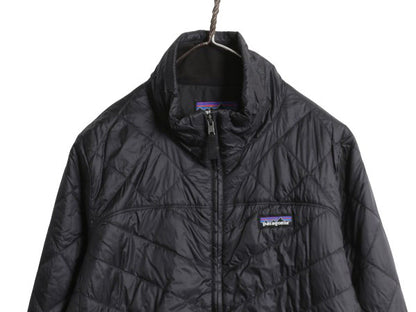 パタゴニア 中綿 キルティング ジャケット レディース L 20年製 アウトドア ナイロン ブルゾン ジャンパー フルジップ ハイネック ブラック