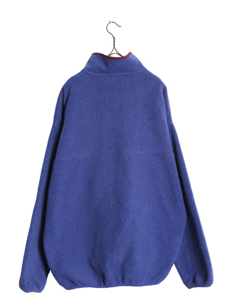 90s USA製 ★ パタゴニア シンチラ スナップT メンズ XL 96年製 オールド アウトドア フリース ジャケット ハイネック ブルー 大きいサイズ