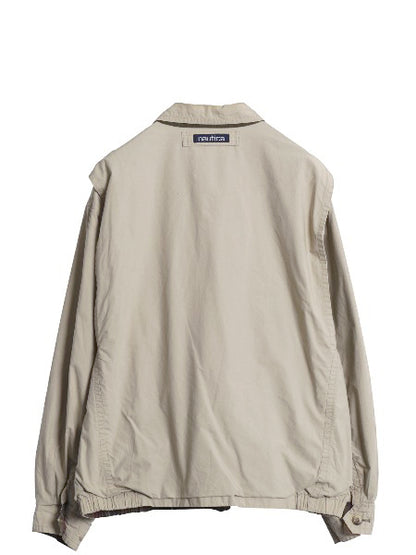 90s ノーティカ リバーシブル スイングトップ ジャケット メンズ M / 古着 オールド チェック フルジップ コットン ブルゾン マルチカラー