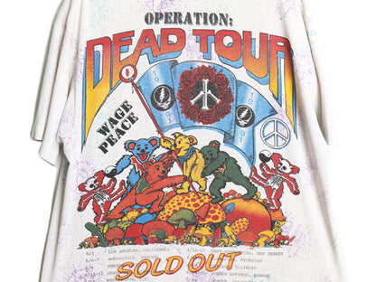 90s USA製 ★ グレイトフルデッド ツアー イラスト オールオーバー プリント Tシャツ メンズ XL / 当時物 バンド ロック ベア キャラクター