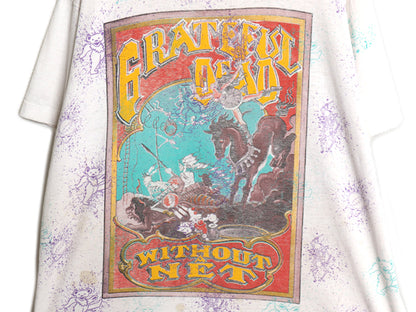 90s USA製 ★ グレイトフルデッド ツアー イラスト オールオーバー プリント Tシャツ メンズ XL / 当時物 バンド ロック ベア キャラクター