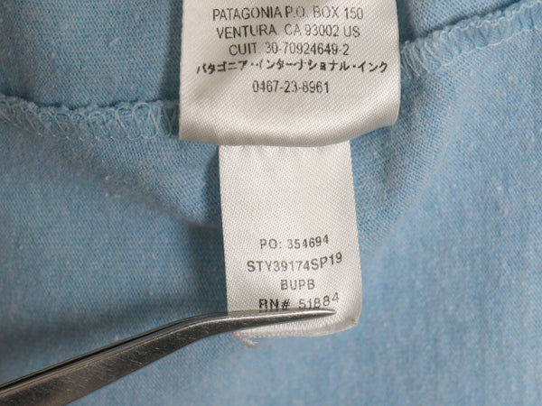 パタゴニア 両面 プリント 半袖 Tシャツ メンズ L / 19年製 アウトドア P6 ボックスロゴ バックプリント クルーネック カットソー シンプル