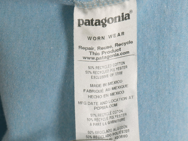 パタゴニア 両面 プリント 半袖 Tシャツ メンズ L / 19年製 アウトドア P6 ボックスロゴ バックプリント クルーネック カットソー シンプル