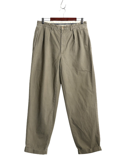 90s ポロ ラルフローレン コットン チノ パンツ 実寸 32 31 古着 オールド スラックス チノパン ストレート ツータック 裾ダブル ポロチノ
