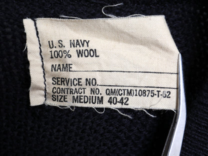 60s 米軍実物 USN ネイビー ウール ゴブ セーター メンズ M / ヴィンテージ 62年製 ミリタリー デッキ ニット 海軍 軍物 無地 モックネック