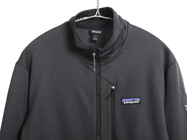 パタゴニア R1 デイリー ジャケット メンズ М / アウトドア レギュレーター フルジップ ストレッチ 裏 フリース ワンポイント 企業 濃灰