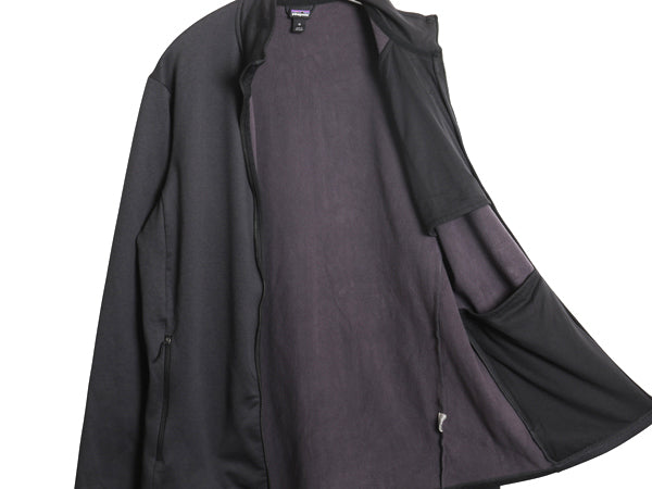 パタゴニア R1 デイリー ジャケット メンズ М / アウトドア レギュレーター フルジップ ストレッチ 裏 フリース ワンポイント 企業 濃灰