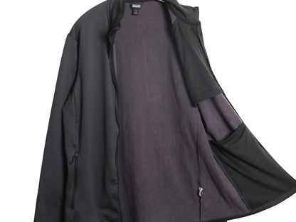 パタゴニア R1 デイリー ジャケット メンズ М / アウトドア レギュレーター フルジップ ストレッチ 裏 フリース ワンポイント 企業 濃灰