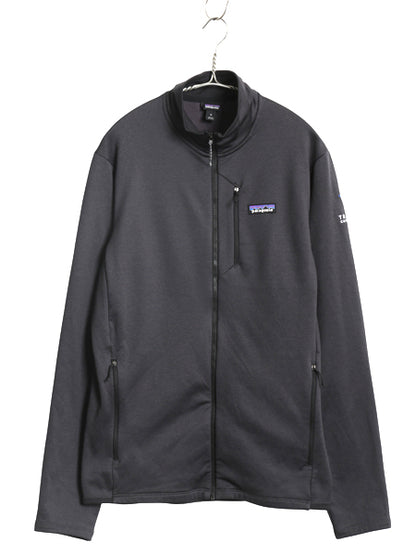パタゴニア R1 デイリー ジャケット メンズ М / アウトドア レギュレーター フルジップ ストレッチ 裏 フリース ワンポイント 企業 濃灰