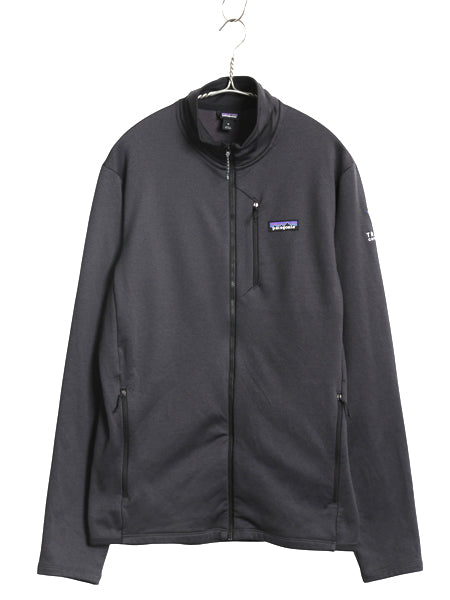 パタゴニア R1 デイリー ジャケット メンズ М / アウトドア レギュレーター フルジップ ストレッチ 裏 フリース ワンポイント 企業 濃灰