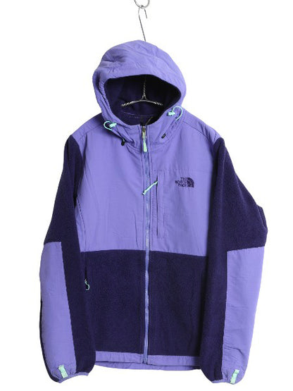 ノースフェイス フード付き デナリ ジャケット レディース L / アウトドア フリース ナイロン パーカー ジャンパー フルジップ ブルゾン 紫