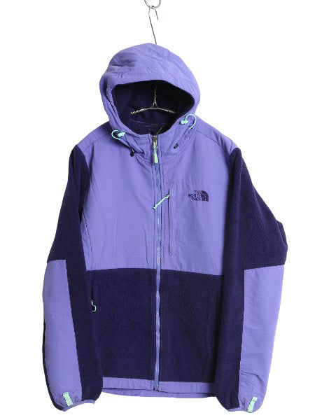 ノースフェイス フード付き デナリ ジャケット レディース L / アウトドア フリース ナイロン パーカー ジャンパー フルジップ ブルゾン 紫