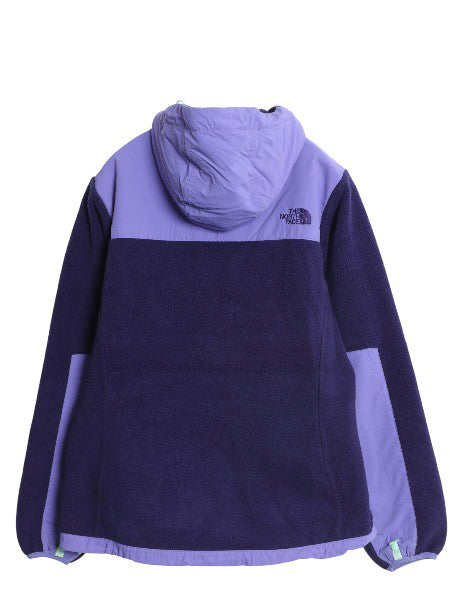ノースフェイス フード付き デナリ ジャケット レディース L / アウトドア フリース ナイロン パーカー ジャンパー フルジップ ブルゾン 紫