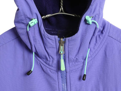 ノースフェイス フード付き デナリ ジャケット レディース L / アウトドア フリース ナイロン パーカー ジャンパー フルジップ ブルゾン 紫