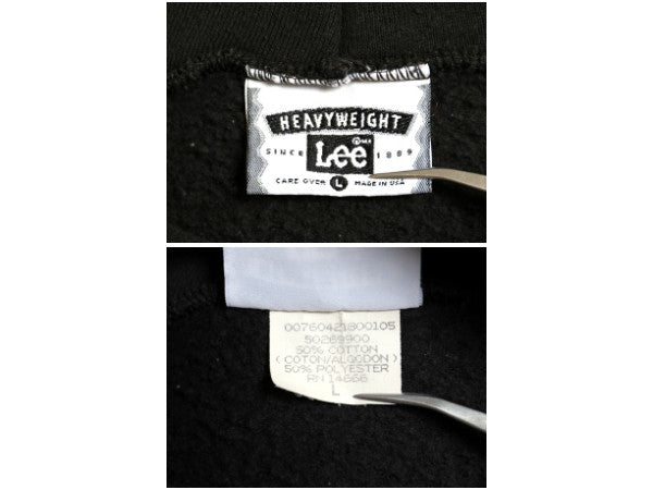 90s USA製 全面 プリント スウェット フード パーカー メンズ L オールド トレーナー ハーレー バイク スカル ファイヤー 黒 企業物 裏起毛