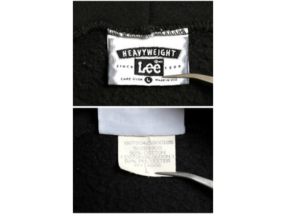 90s USA製 全面 プリント スウェット フード パーカー メンズ L オールド トレーナー ハーレー バイク スカル ファイヤー 黒 企業物 裏起毛