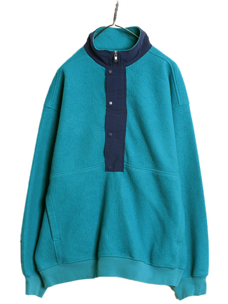 90s オールド ギャップ ハーフジップ フリース ジャケット メンズ XL / 古着 プルオーバー ブルゾン ジャンパー ポケット付き 大きいサイズ