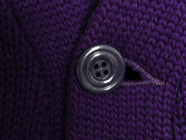 40s 50s ★ レタード ニット カーディガン メンズ M 古着 ヴィンテージ ウール アワード セーター カレッジ サガラ ワッペン付き パープル