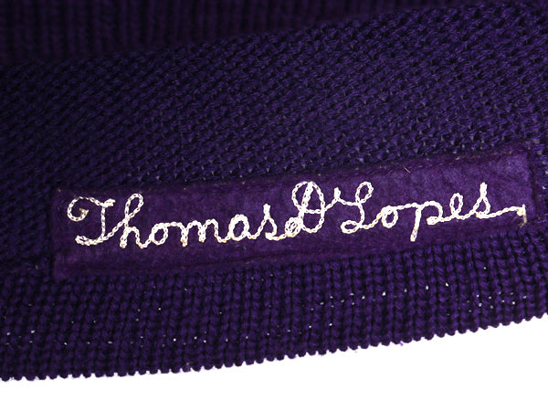 40s 50s ★ レタード ニット カーディガン メンズ M 古着 ヴィンテージ ウール アワード セーター カレッジ サガラ ワッペン付き パープル