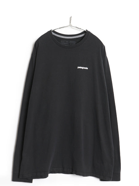 パタゴニア 両面 プリント 長袖Tシャツ メンズ XXL / 21年製 アウトドア ロンT ロングスリーブ バックプリント 大きいサイズ カットソー 黒