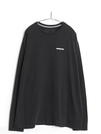 パタゴニア 両面 プリント 長袖Tシャツ メンズ XXL / 21年製 アウトドア ロンT ロングスリーブ バックプリント 大きいサイズ カットソー 黒