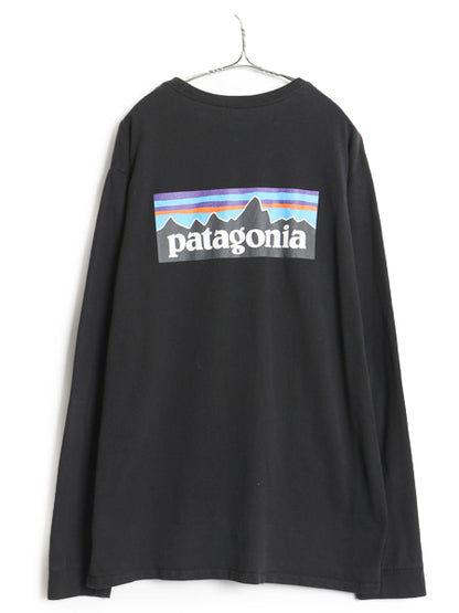 パタゴニア 両面 プリント 長袖Tシャツ メンズ XXL / 21年製 アウトドア ロンT ロングスリーブ バックプリント 大きいサイズ カットソー 黒