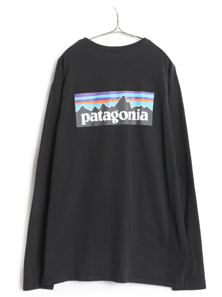 パタゴニア 両面 プリント 長袖Tシャツ メンズ XXL / 21年製 アウトドア ロンT ロングスリーブ バックプリント 大きいサイズ カットソー 黒