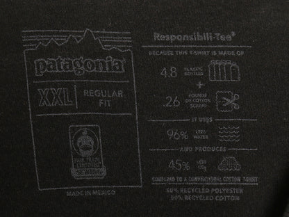 パタゴニア 両面 プリント 長袖Tシャツ メンズ XXL / 21年製 アウトドア ロンT ロングスリーブ バックプリント 大きいサイズ カットソー 黒