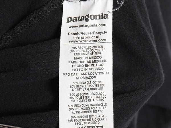 パタゴニア 両面 プリント 長袖Tシャツ メンズ XXL / 21年製 アウトドア ロンT ロングスリーブ バックプリント 大きいサイズ カットソー 黒