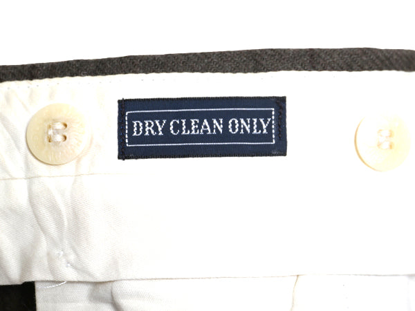 80s ポロ ラルフローレン ウール スラックス パンツ メンズ 実寸 32 31 古着 ヴィンテージ チェック ツータック ストレート TALON カーキ