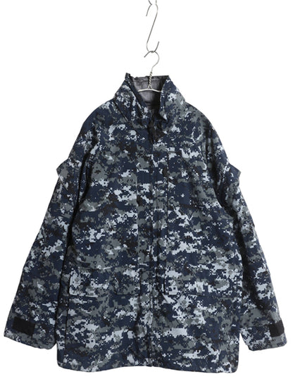 ほぼ デッドストック 米軍実物 USN ネイビー デジタルカモ TYPE1 迷彩 ゴアテックス ジャケット MEDIUM REGULAR ミリタリー 軍物 NAVY NWU 