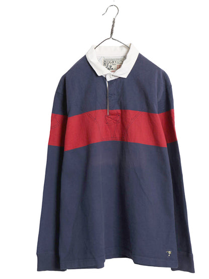 ラグビー ラルフローレン 長袖 ラガーシャツ メンズ XXL ポロ 長袖シャツ ポロシャツ カットソー ボックス ボーダー ツートン 大きいサイズ