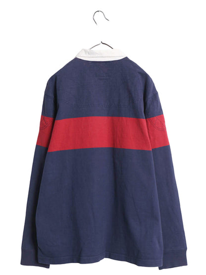 ラグビー ラルフローレン 長袖 ラガーシャツ メンズ XXL ポロ 長袖シャツ ポロシャツ カットソー ボックス ボーダー ツートン 大きいサイズ