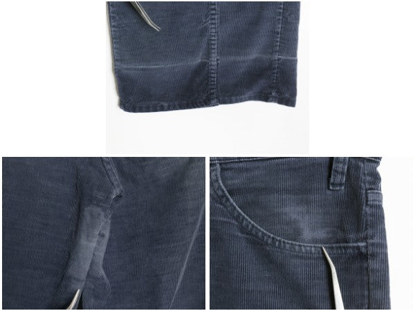 80s USA製 リーバイス 519 細畝 コーデュロイ パンツ メンズ 32 30 古着 ヴィンテージ スリム ストレート コーズ ボトムス 白タブ ネイビー