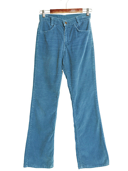 70s USA製 リーバイス 746 コーデュロイ パンツ レディース 27 32 / ヴィンテージ ブーツカット スリム フレア ベルボトム 細畝 42 TALON 