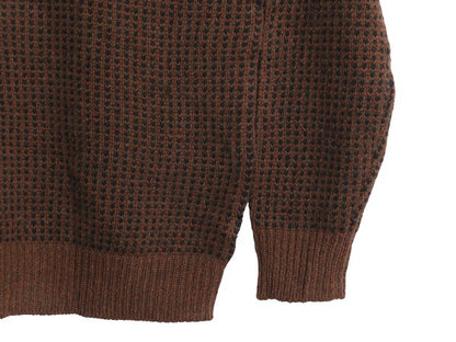 エルエルビーン シグネチャー バースアイ ニット セーター メンズ XL / アウトドア ウール ノルディック 総柄 ツートン 大きいサイズ 茶 黒