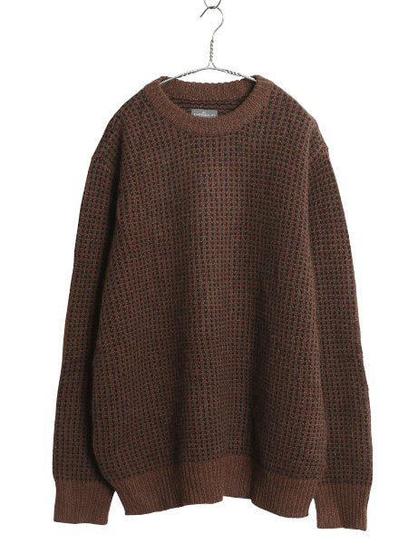 エルエルビーン シグネチャー バースアイ ニット セーター メンズ XL / アウトドア ウール ノルディック 総柄 ツートン 大きいサイズ 茶 黒