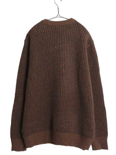 エルエルビーン シグネチャー バースアイ ニット セーター メンズ XL / アウトドア ウール ノルディック 総柄 ツートン 大きいサイズ 茶 黒