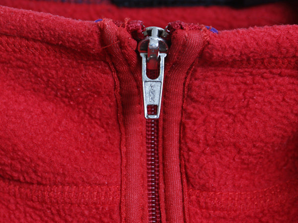 90s USA製 パタゴニア シンチラ フリース ベスト メンズ L / 古着 オールド フルジップ ハイネック アウトドア 重ね着 前開き 赤 シンプル