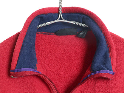 90s USA製 パタゴニア シンチラ フリース ベスト メンズ L / 古着 オールド フルジップ ハイネック アウトドア 重ね着 前開き 赤 シンプル