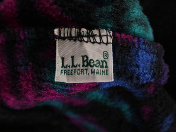 80s エルエルビーン 耳当て付き フリース キャップ メンズ レディース 古着 ヴィンテージ ノルディック 防寒 マルチカラー アウトドア 帽子