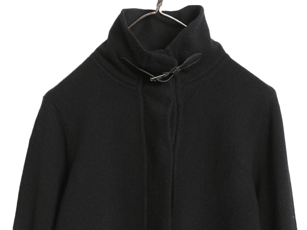 00s ラルフローレン ニット カーディガン レディース M / オールド ウール カシミヤ ハイネック 無地 前開き セーター ジャケット ブラック