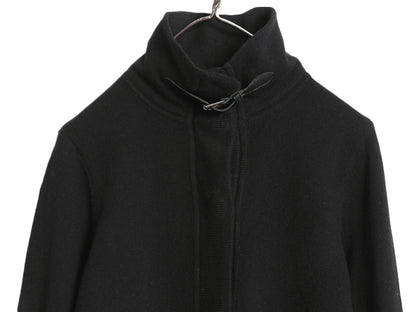 00s ラルフローレン ニット カーディガン レディース M / オールド ウール カシミヤ ハイネック 無地 前開き セーター ジャケット ブラック