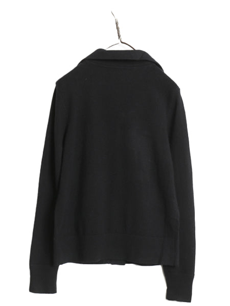 00s ラルフローレン ニット カーディガン レディース M / オールド ウール カシミヤ ハイネック 無地 前開き セーター ジャケット ブラック