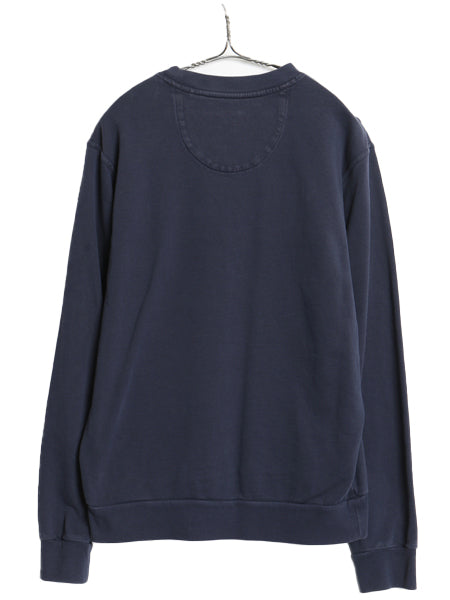 パタゴニア 前V クルーネック スウェット メンズ S 22年製 白タグ アウトドア トレーナー 長袖 Tシャツ ロンT 裏起毛なし 薄手 ゆったり 紺