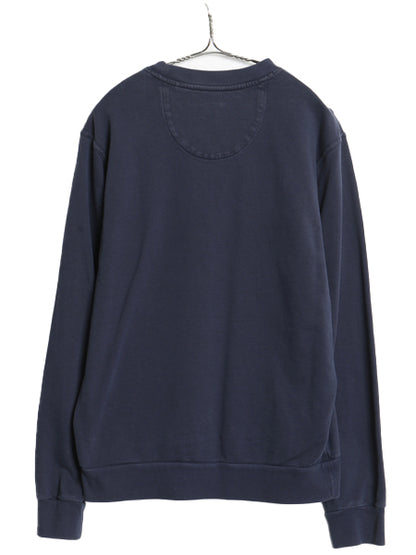 パタゴニア 前V クルーネック スウェット メンズ S 22年製 白タグ アウトドア トレーナー 長袖 Tシャツ ロンT 裏起毛なし 薄手 ゆったり 紺