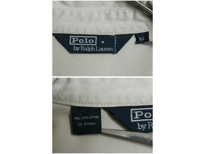 90s ポロ ラルフローレン スイングトップ ジャケット メンズ XL 古着 オールド コットン ブルゾン フルジップ  ワンポイント 大きいサイズ