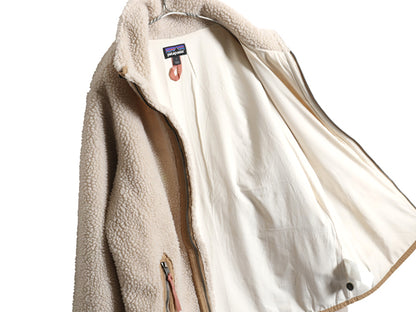 パタゴニア ディバイデッド スカイ ジャケット レディース L / 19年製 パイル フリース ボア アウトドア フルジップ ブルゾン ナチュラル