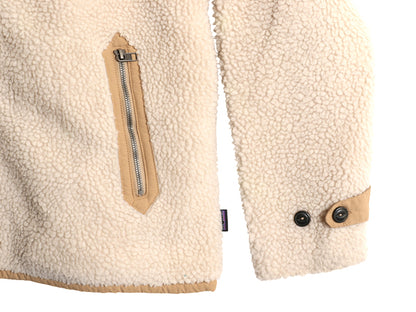 パタゴニア ディバイデッド スカイ ジャケット レディース L / 19年製 パイル フリース ボア アウトドア フルジップ ブルゾン ナチュラル