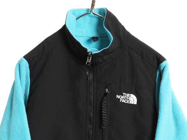 ノースフェイス デナリ ジャケット レディース S アウトドア フリース ナイロン フルジップ ブルゾン ハイネック アウター ツートン 黒 青
